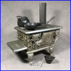 Antique Cast Iron Toy Salesman Sample Cast Iron Bird Stove & Range Accessories