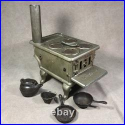 Antique Cast Iron Toy Salesman Sample Cast Iron Bird Stove & Range Accessories