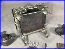Antique Cast Iron Toy Salesman Sample Cast Iron Bird Stove & Range Accessories