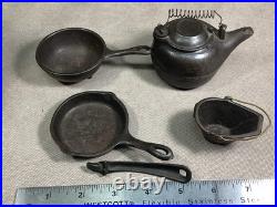 Antique Cast Iron Toy Salesman Sample Cast Iron Bird Stove & Range Accessories