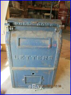 Antique Cast Iron U. S. P. S Mailbox Danville Stove Co. Danville, Pa. Dated 1930