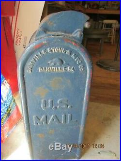 Antique Cast Iron U. S. P. S Mailbox Danville Stove Co. Danville, Pa. Dated 1930
