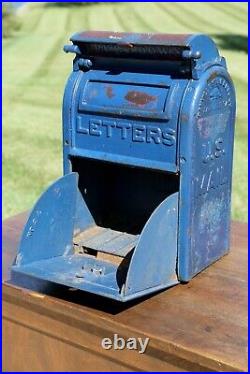 Antique Cast Iron U. S. Post Office Mailbox Vintage Danville Stove MFG Co old