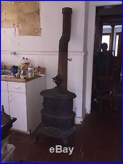 Antique Cast Iron Victorian Parlor Stove 1865 Made In New York