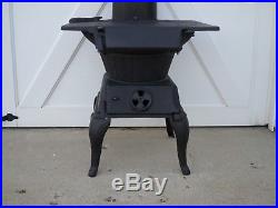Antique Cast Iron WOOD/COAL STOVE parlor cook railroad laundry potbelly heater