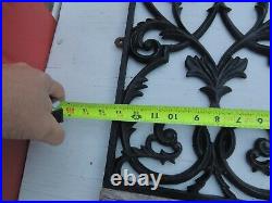 Antique Cast Iron Window Grate, Ornate Scroll, Architectural, 30+ by 13 1/4