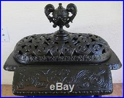 Antique Cast Iron Wood Burning Parlor Stove Garden Decor RUBY #7 Pittsburgh, PA