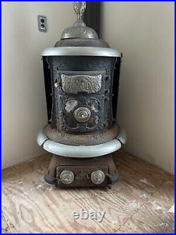 Antique Cast Iron Wood Coal Pot Belly Stove