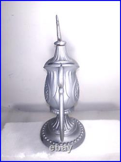 Antique Cast Iron Wood Parlor Stove Finial High Heat Silver Finish
