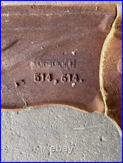 Antique Cast Iron Wood Stove Base Frame Stamped 514 614 Parts Repair