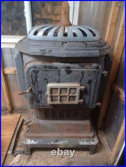 Antique Cast Iron Woodstove, Black, outdoor, Free Standing, coal burner