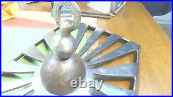 Antique-Chromed Plated- Cast Iron-WOOD Burning-Coal-STOVE Pointed Finial No. 3