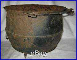 Antique Country Primitive Fire Hearth Stove Art Cast Iron Cauldron Griswold Pot