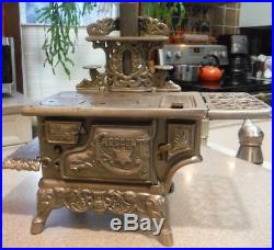 Antique Crescent American 1900's Cast Nickel Display/ Toy Stove