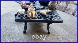 Antique Crescent cast iron large fancy toy stove witha bunch of mini accessories Antique Crescent cast iron large fancy toy stove witha bunch of mini accessories