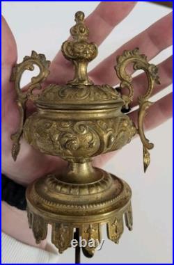 Antique Finial Stove Topper, Urn Baroque Ornate Brass. Reclaimed from a clock