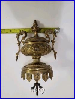 Antique Finial Stove Topper, Urn Baroque Ornate Brass. Reclaimed from a clock