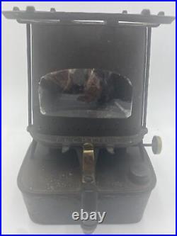 Antique Florence Sad Iron Heater Kerosene Cast Iron Stove Lamp