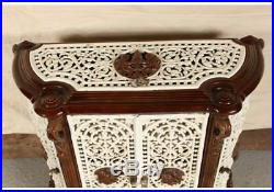 Antique French Enamel Cast Iron Room Heating Stove Repurposed As Cabinet (64397)