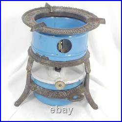 Antique GEORG HALLER ORIGINAL Kerosene Stove Cooker Burner Enamelware/Cast iron