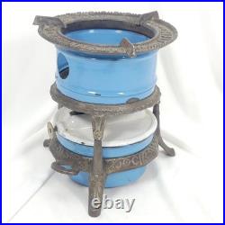 Antique GEORG HALLER ORIGINAL Kerosene Stove Cooker Burner Enamelware/Cast iron