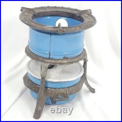 Antique GEORG HALLER ORIGINAL Kerosene Stove Cooker Burner Enamelware/Cast iron