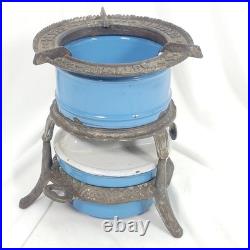 Antique GEORG HALLER ORIGINAL Kerosene Stove Cooker Burner Enamelware/Cast iron