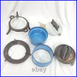 Antique GEORG HALLER ORIGINAL Kerosene Stove Cooker Burner Enamelware/Cast iron