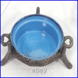 Antique GEORG HALLER ORIGINAL Kerosene Stove Cooker Burner Enamelware/Cast iron