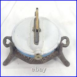 Antique GEORG HALLER ORIGINAL Kerosene Stove Cooker Burner Enamelware/Cast iron