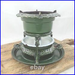 Antique GEORG HALLER cast iron enamel Kerosene Stove Cooker Burner Enamelware