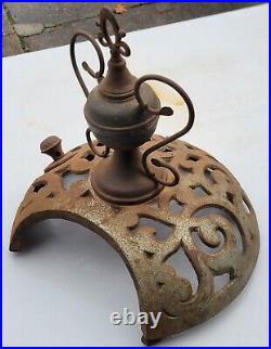 Antique G. Dockash Cast Iron Parlor Wood Stove Finial Topper