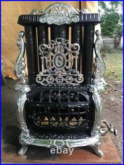 Antique Gas/propane Burn Parlor Stove Five Pipe Fl Kahn Works