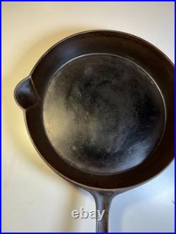 Antique Gate Mark Cast Iron Skillet Pan Fancy Ornate Handle Gatemark Civil War