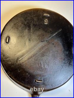 Antique Gate Mark Cast Iron Skillet Pan Fancy Ornate Handle Gatemark Civil War