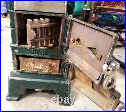 Antique German Rheirland N0. 90 Cast Iron Wood Burning Stove