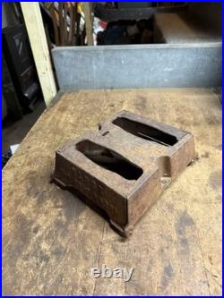 Antique Globe PAT July 5 1881 Cast Iron Stove Heater Sad Iron Double Twin USA