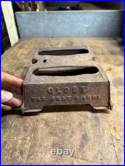 Antique Globe PAT July 5 1881 Cast Iron Stove Heater Sad Iron Double Twin USA
