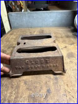 Antique Globe PAT July 5 1881 Cast Iron Stove Heater Sad Iron Double Twin USA