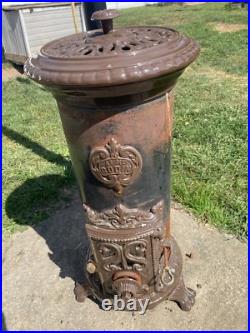 Antique Godin French Cast Iron Coal / Wood Burning Stove