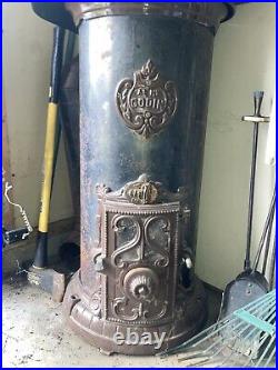 Antique Godin French Cast Iron Coal / Wood Burning Stove