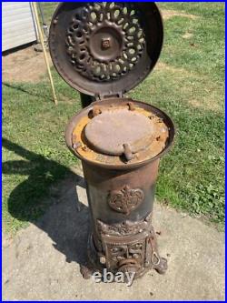 Antique Godin French Cast Iron Coal / Wood Burning Stove