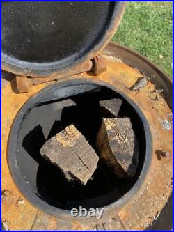 Antique Godin French Cast Iron Coal / Wood Burning Stove