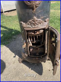 Antique Godin French Cast Iron Coal / Wood Burning Stove