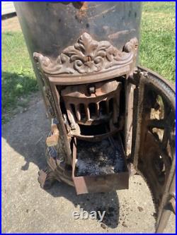 Antique Godin French Cast Iron Coal / Wood Burning Stove