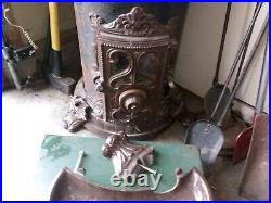 Antique Godin French Cast Iron Coal / Wood Burning Stove