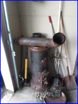 Antique Godin French Cast Iron Coal / Wood Burning Stove