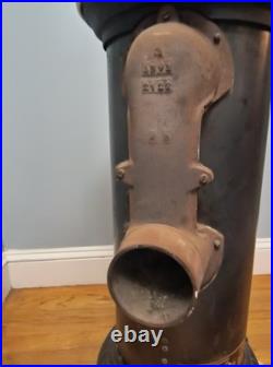Antique Godin French Enamel Cast Iron Coal Or Wood Stove
