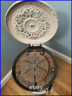 Antique Godin French Enamel Cast Iron Coal Or Wood Stove