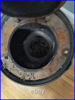 Antique Godin French Enamel Cast Iron Coal Or Wood Stove Antique Godin French Enamel Cast Iron Coal Or Wood Stove